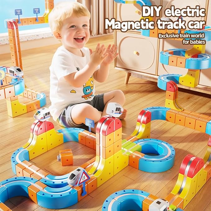 Versatile Magnetic Railcar Toy Set for Kids